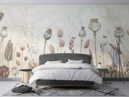 Tropical -  Autumn Flowers - White