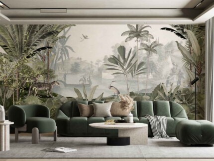 Tropical -  Leopard Landscape Green