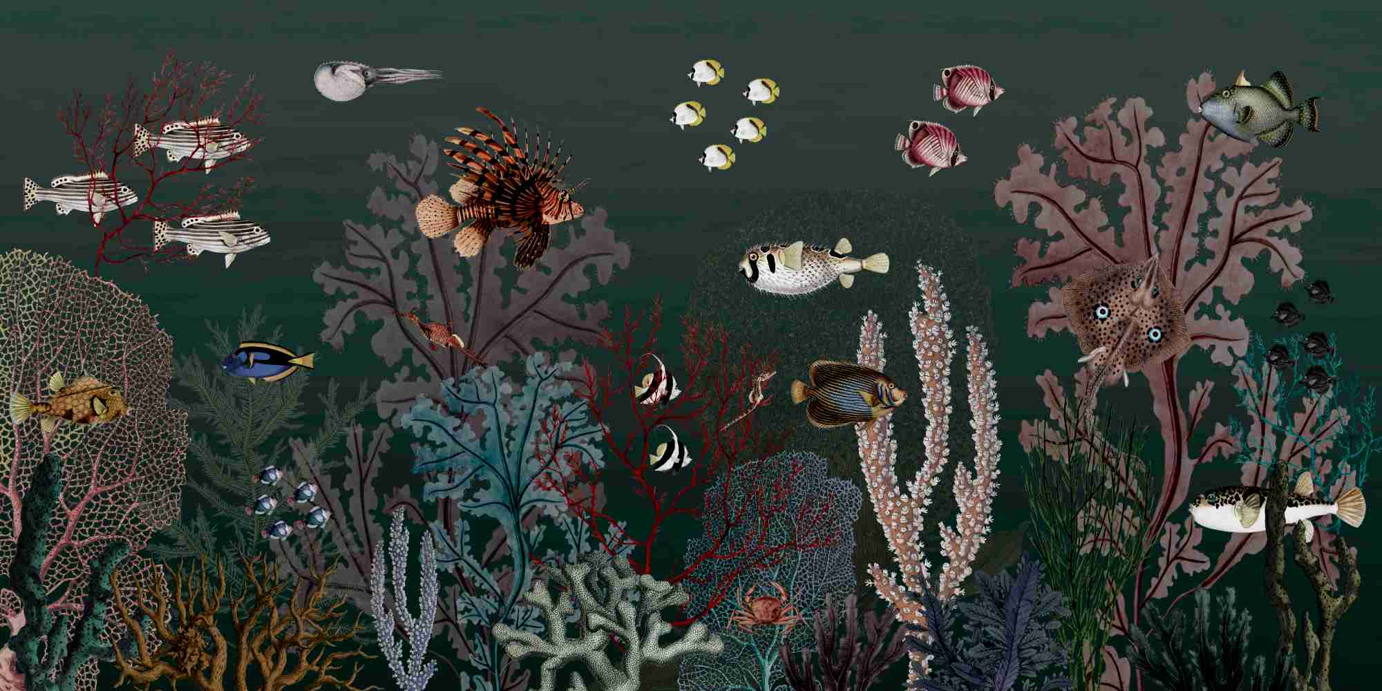 TROPICAL - ROARING REEF GREEN Tropical - Roaring Reef - Green - Image 1
